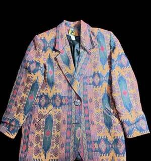 Vintage Ascente Sport Southwestern Tapestry Blazer USA Made L